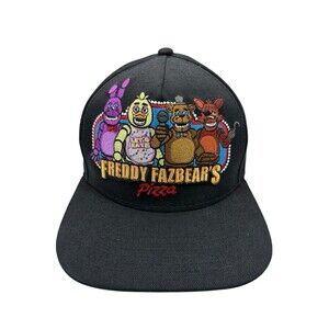 Five Nights at Freddys Fazbears Pizza Hat Snapback Black Cap Embroidered 2017!